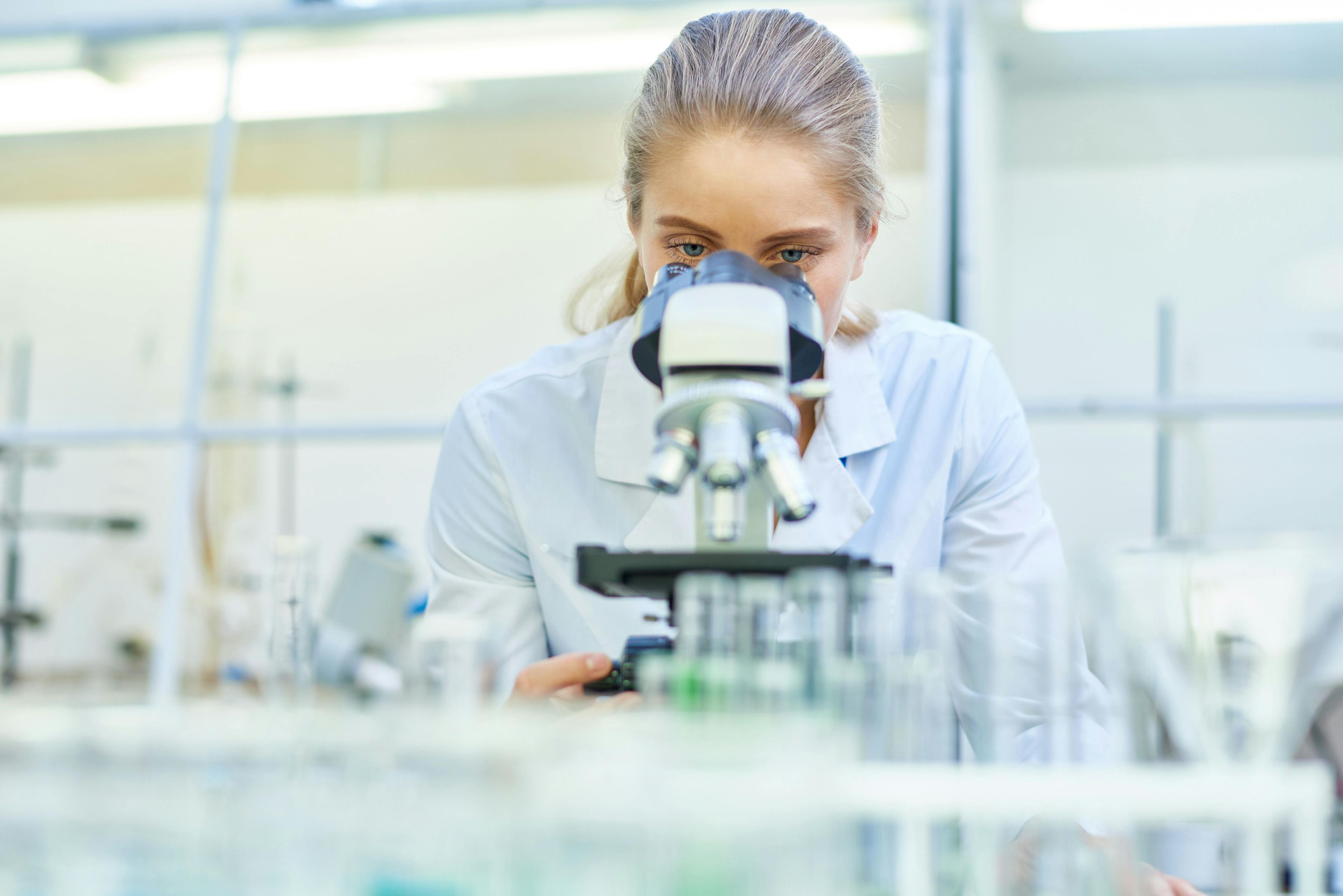 A female scientist conducting research