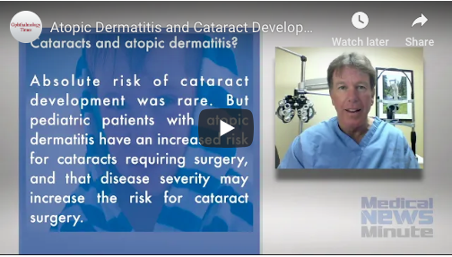 Atopic dermatitis and cataract development