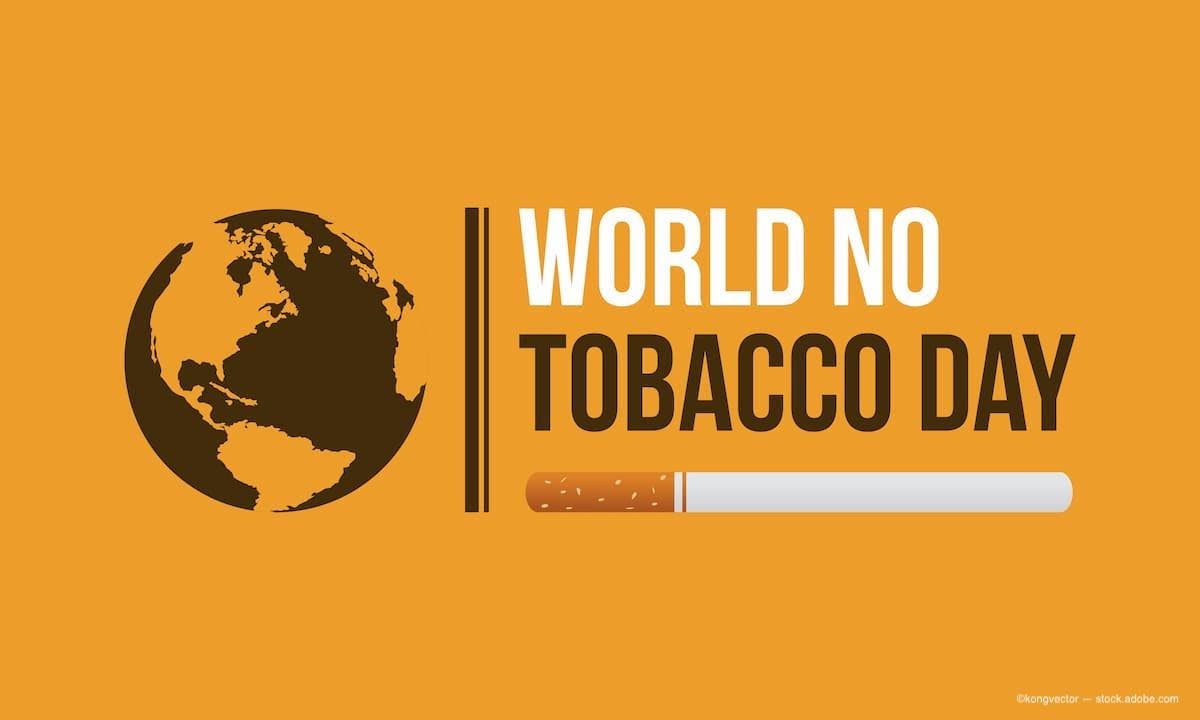 World no Tobacco Day with a picture of the Earth and a cigarette. (Image Credit: AdobeStock/kongvector)