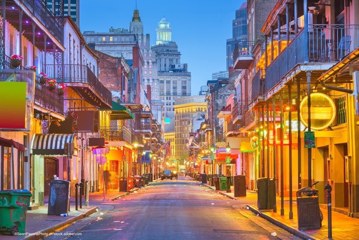 A color image of downtown New Orleans. (Image Credit: AdobeStock/SeanPavonePhoto)