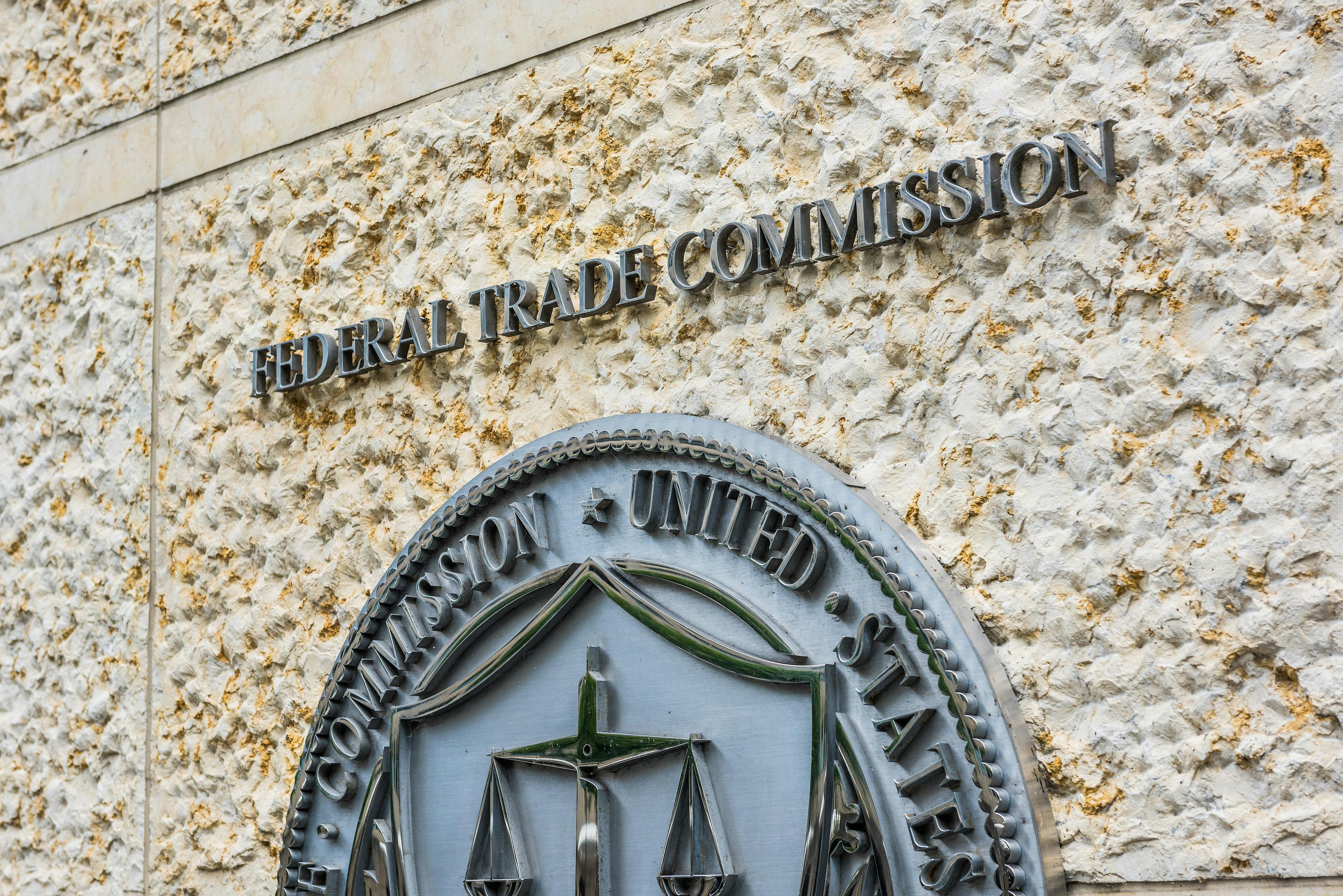Exterior photo of the sign outside the Federal Trade Commission