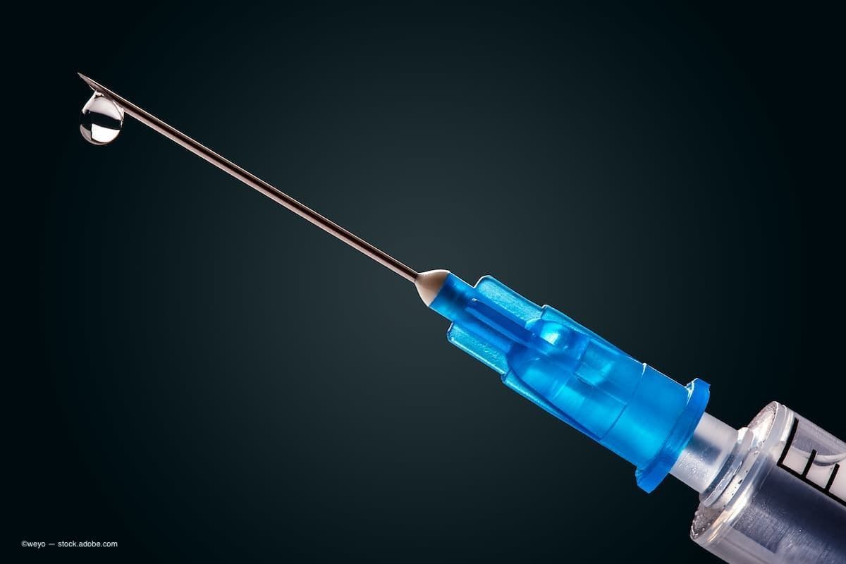 A medical needle with a drop of liquid at the end of it. (Image Credit: AdobeStock/weyo)