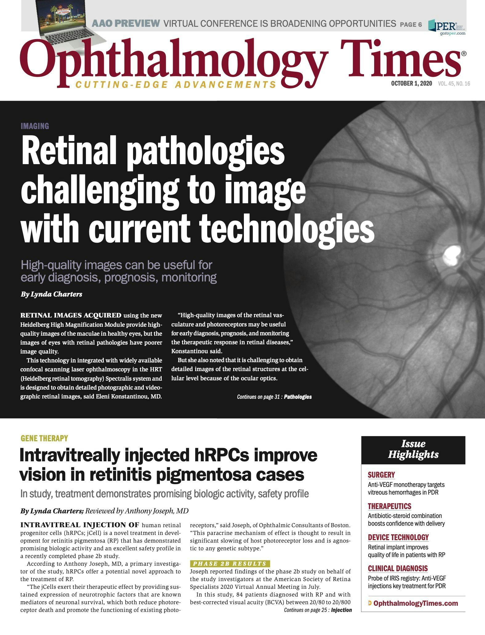 Ophthalmology Times: Oct. 1, 2020