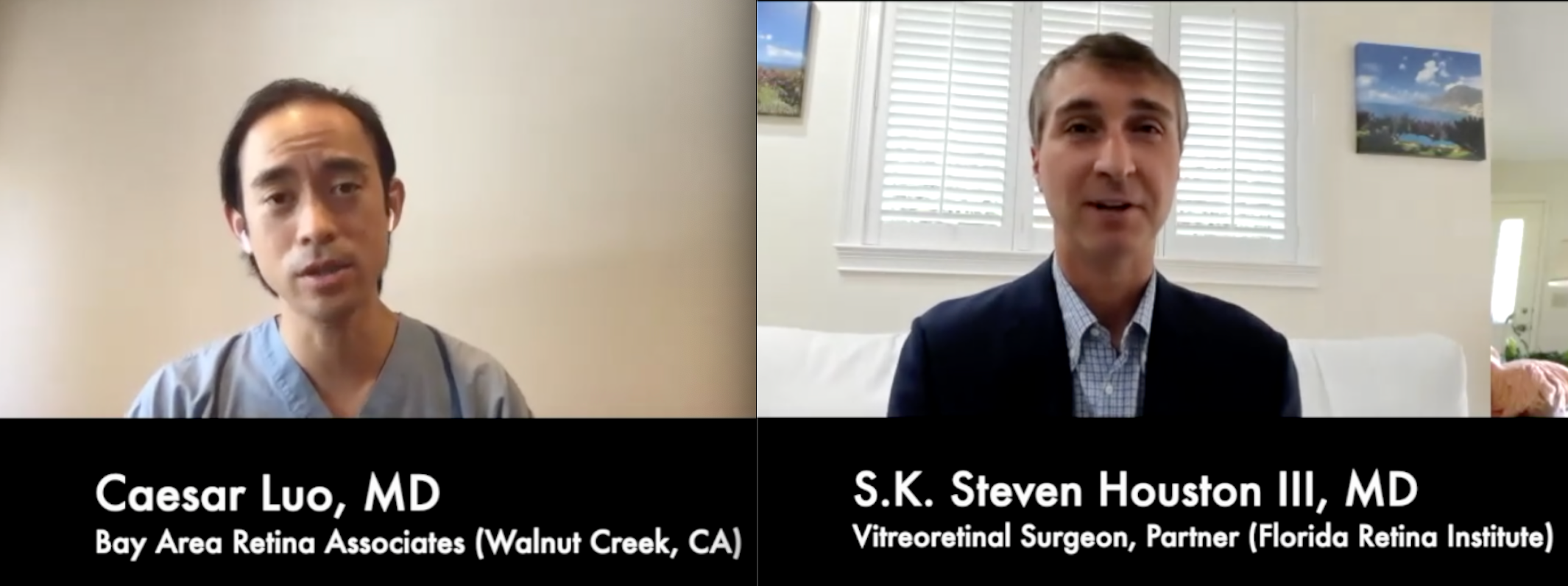 Caesar Luo, MD, and S.K. Steven Houston III, MD, talk retina innovation
