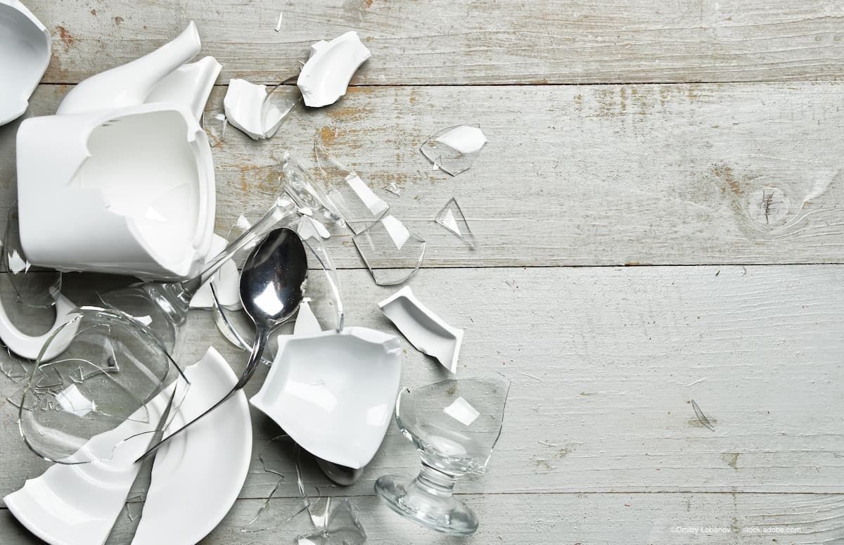 Broken glass and dishes (Image Credit: AdobeStock/Dmitry Lobanov)