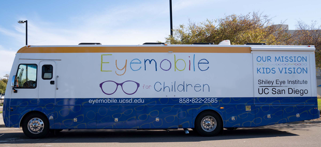 UC San Diego’s Shiley EyeMobile for Children will visit schools in San Diego County to serve low-income families in need of eye exams. The EyeMobile, a program of UC San Diego Health, will visit approximately 250 preschools to provide vision care to low-income students. (Image courtesy of UC San Diego)