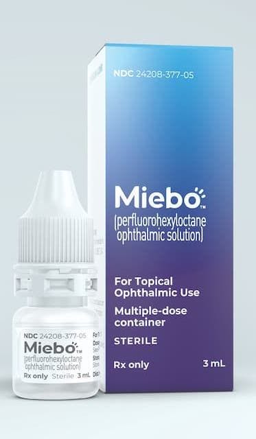 Miebo's packaging presentation. (Image courtesy of Bausch + Lomb)