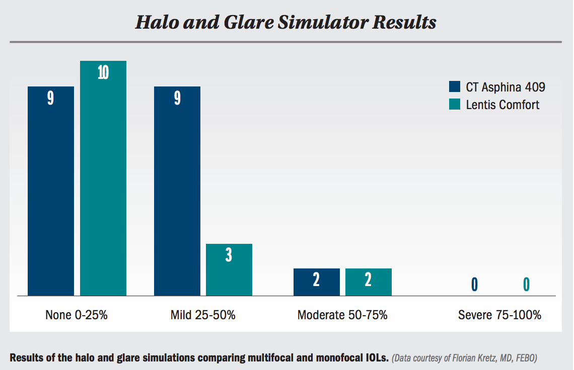 Halo and glare simulator results