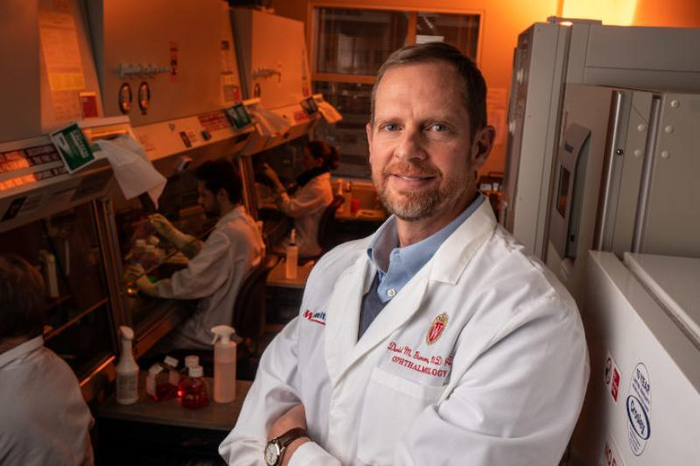 David Gamm, MD, PhD, in the lab. (Image courtesy of University of Wisconsin-Madison)