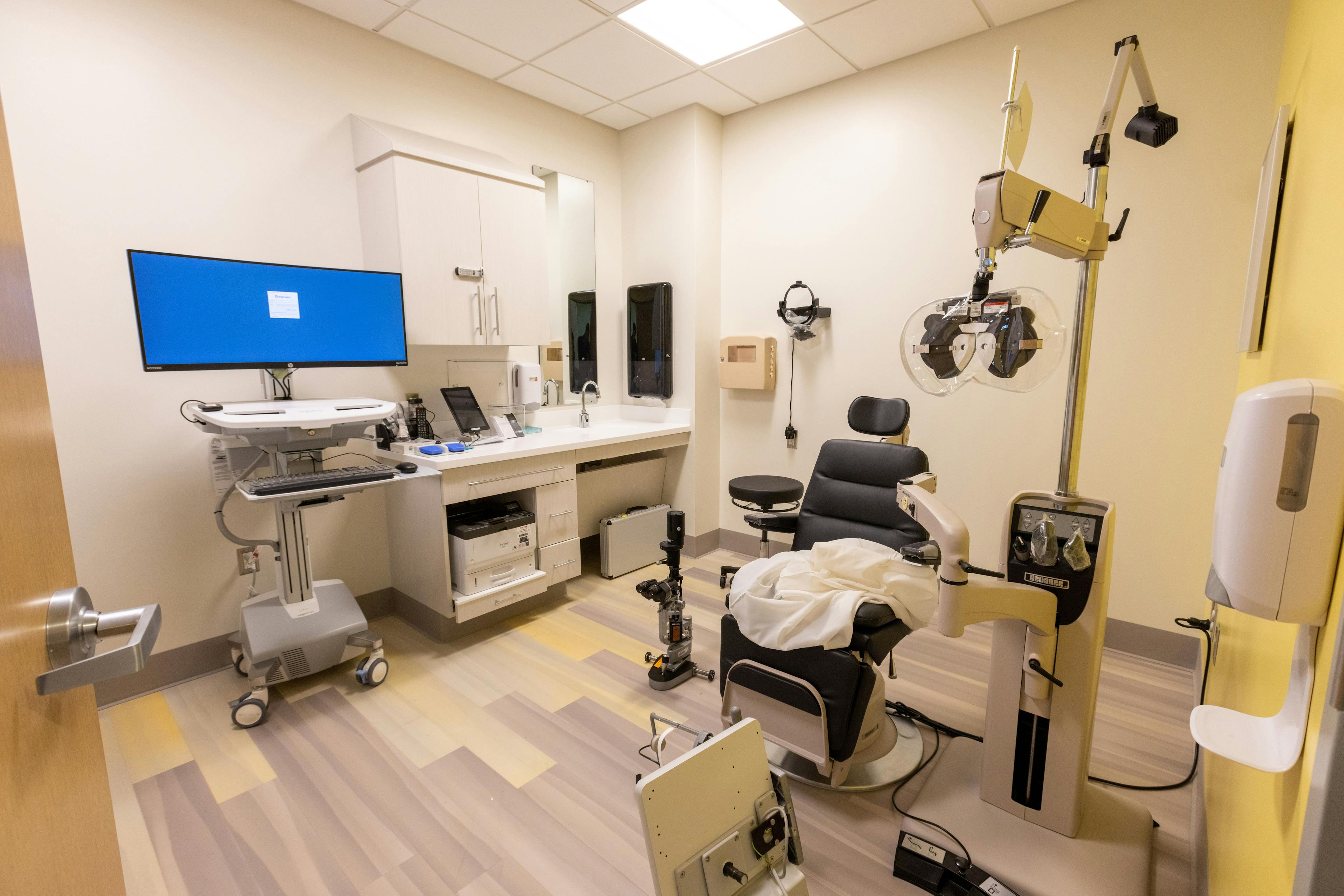 The Ernest E. Tschannen Eye Institute contains 64 examination rooms. (Photos courtesy of UC Davis Health)