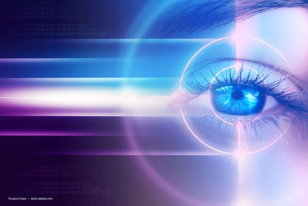 An image of a female eye and a scan of the retina (Image Credit: AdobeStock/Laura Сrazy)