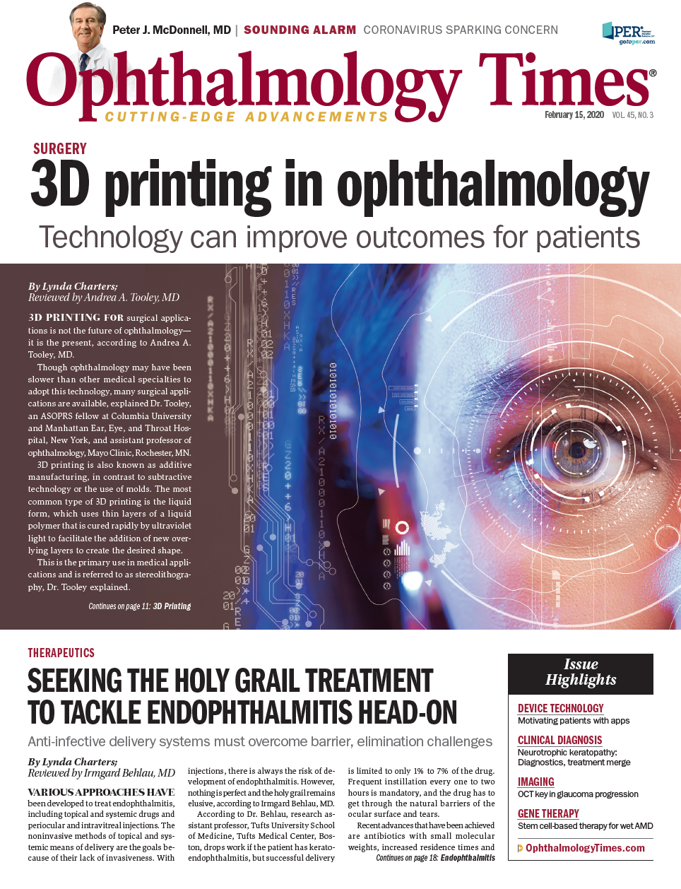 Ophthalmology Times: Feb. 15, 2020