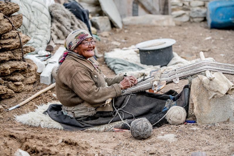 ‘Ladakhi Weaver’ by Julie-Anne Davies is this year’s winning professional Photo of the Year in the IAPB competition. 