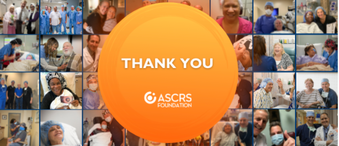 The ASCRS Foundation and Aerie Pharmaceuticals announced Tuesday that over $100,000 was raised in 2021 for patients in need of cataract surgery. 

Image source: ASCRS Foundation website.