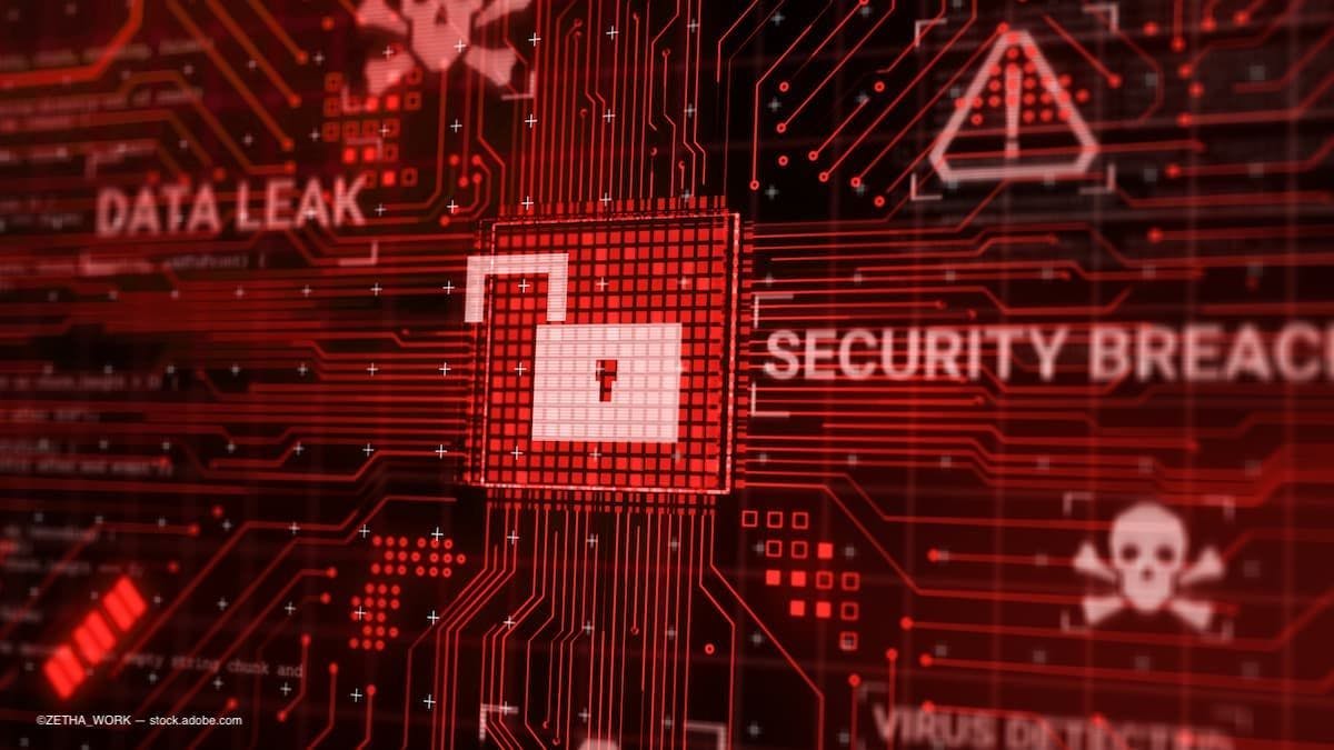 A red alert image with an unlocked lock and data leak. (Image Credit: AdobeStock/ZETHA_WORK)